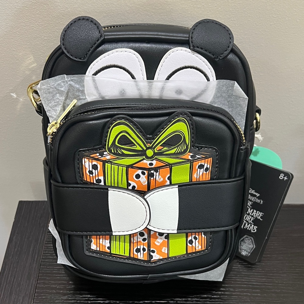 Disney Black and Orange Nightmare Before Christmas Teddy Crossbody